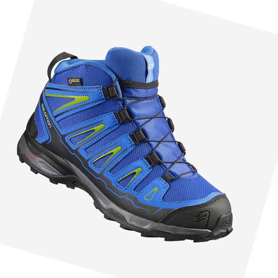 Salomon X-ULTRA MID GORE-TEX GTX J Túracipő Gyerek Kék | HU 3591WNB